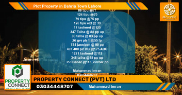 Residential Plot for Sale in Bahria Town, Lahore - (BP-44368)