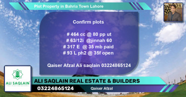 Residential Plot for Sale in Bahria Town, Lahore - (BP-44399)