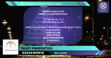 Residential Plot for Sale in Bahria Town, Lahore - (BP-44418)