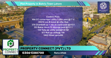 Residential Plot for Sale in Bahria Town, Lahore - (BP-44421)