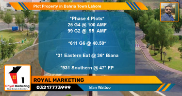 Residential Plot for Sale in Bahria Town, Lahore - (BP-44439)