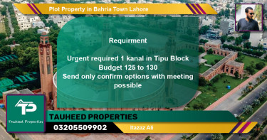 Residential Plot for Sale in Bahria Town, Lahore - (BP-44447)