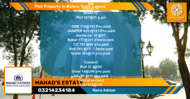 Residential Plot for Sale in Bahria Town, Lahore - (BP-44454)