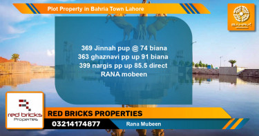 Residential Plot for Sale in Bahria Town, Lahore - (BP-44462)