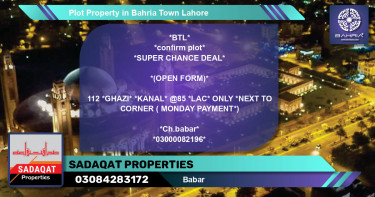 Residential Plot for Sale in Bahria Town, Lahore - (BP-44474)