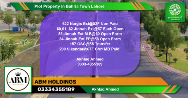 Residential Plot for Sale in Bahria Town, Lahore - (BP-44493)