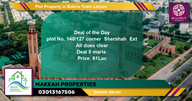 Residential Plot for Sale in Bahria Town, Lahore - (BP-44520)