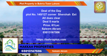 Residential Plot for Sale in Bahria Town, Lahore - (BP-44521)