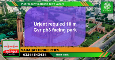 Residential Plot for Sale in Bahria Town, Lahore - (BP-44600)