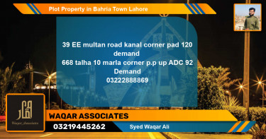 Residential Plot for Sale in Bahria Town, Lahore - (BP-44634)