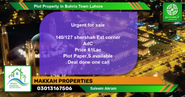 Residential Plot for Sale in Bahria Town, Lahore - (BP-44641)
