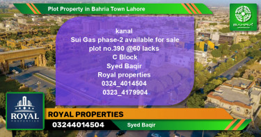 Residential Plot for Sale in Bahria Town, Lahore - (BP-44642)