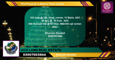 Residential Plot for Sale in Bahria Town, Lahore - (BP-44721)