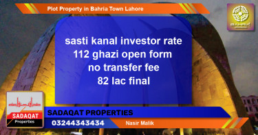 Residential Plot for Sale in Bahria Town, Lahore - (BP-44739)