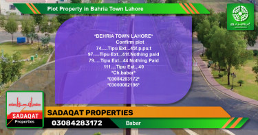 Residential Plot for Sale in Bahria Town, Lahore - (BP-44742)