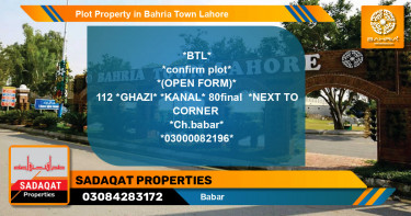 Residential Plot for Sale in Bahria Town, Lahore - (BP-44761)
