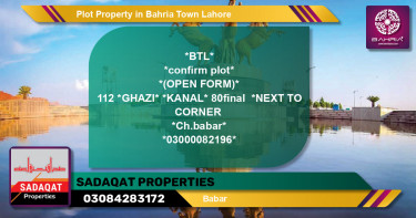 Residential Plot for Sale in Bahria Town, Lahore - (BP-44762)
