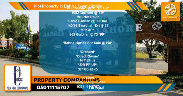 Residential Plot for Sale in Bahria Town, Lahore - (BP-44784)