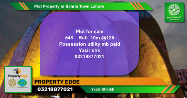 Residential Plot for Sale in Bahria Town, Lahore - (BP-44788)