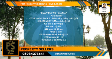 Residential Plot for Sale in Bahria Town, Lahore - (BP-44855)