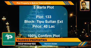 Residential Plot for Sale in Bahria Town, Lahore - (BP-44895)