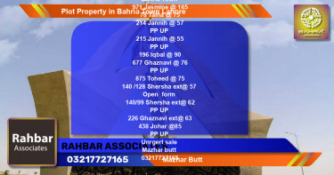 Residential Plot for Sale in Bahria Town, Lahore - (BP-44925)