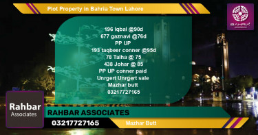 Residential Plot for Sale in Bahria Town, Lahore - (BP-44926)
