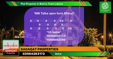 Residential Plot for Sale in Bahria Town, Lahore - (BP-44937)