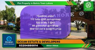 Residential Plot for Sale in Bahria Town, Lahore - (BP-44942)