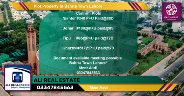 Residential Plot for Sale in Bahria Town, Lahore - (BP-44992)
