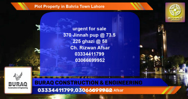 Residential Plot for Sale in Bahria Town, Lahore - (BP-45009)