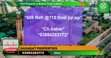 Residential Plot for Sale in Bahria Town, Lahore - (BP-45015)