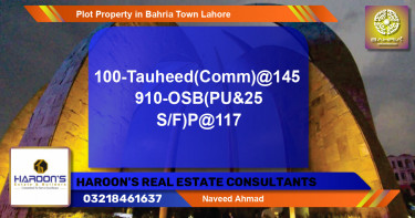 Residential Plot for Sale in Bahria Town, Lahore - (BP-45032)