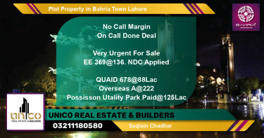 Residential Plot for Sale in Bahria Town, Lahore - (BP-45035)