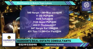 Residential Plot for Sale in Bahria Town, Lahore - (BP-45039)