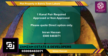 Residential Plot for Sale in Bahria Town, Lahore - (BP-45069)
