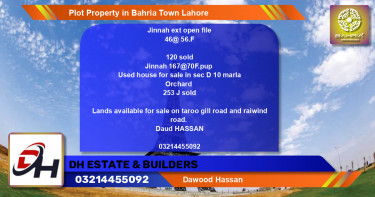 Residential Plot for Sale in Bahria Town, Lahore - (BP-45094)