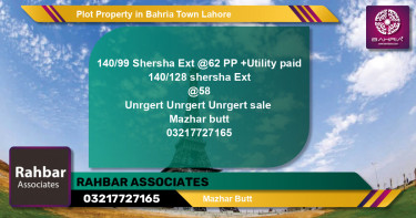 Residential Plot for Sale in Bahria Town, Lahore - (BP-45149)