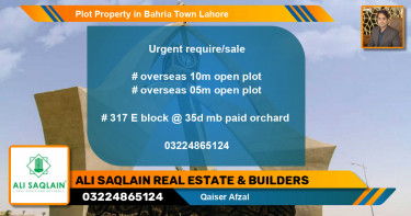 Residential Plot for Sale in Bahria Town, Lahore - (BP-45189)
