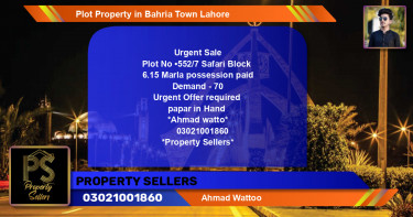 Residential Plot for Sale in Bahria Town, Lahore - (BP-45225)