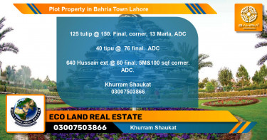 Residential Plot for Sale in Bahria Town, Lahore - (BP-45257)