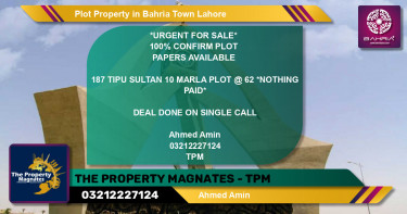 Residential Plot for Sale in Bahria Town, Lahore - (BP-45294)