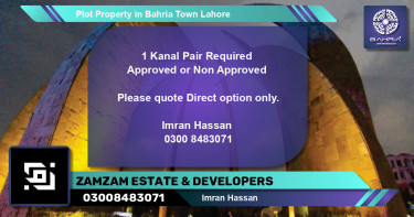 Residential Plot for Sale in Bahria Town, Lahore - (BP-45324)