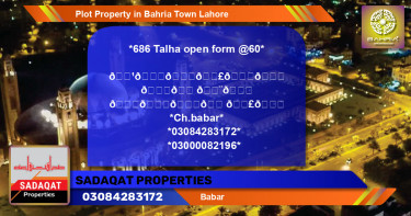 Residential Plot for Sale in Bahria Town, Lahore - (BP-45364)