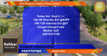Residential Plot for Sale in Bahria Town, Lahore - (BP-45372)