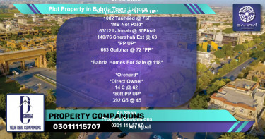 Residential Plot for Sale in Bahria Town, Lahore - (BP-45399)