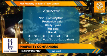 Residential Plot for Sale in Bahria Town, Lahore - (BP-45412)