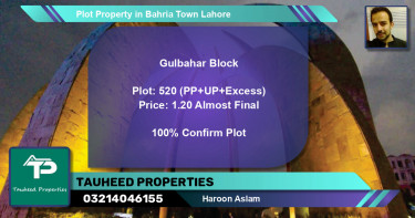 Residential Plot for Sale in Bahria Town, Lahore - (BP-45449)