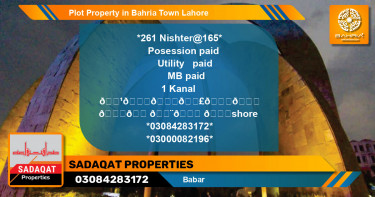 Residential Plot for Sale in Bahria Town, Lahore - (BP-45484)