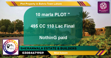 Residential Plot for Sale in Bahria Town, Lahore - (BP-45494)